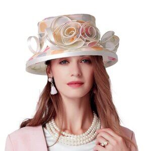 Kentucky Derby Church Dress Hat for Women Fuchsia Line